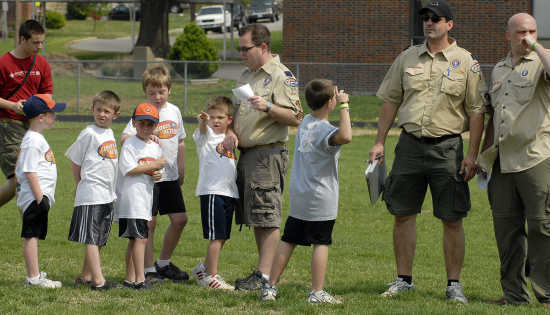 during the Cub Scout track