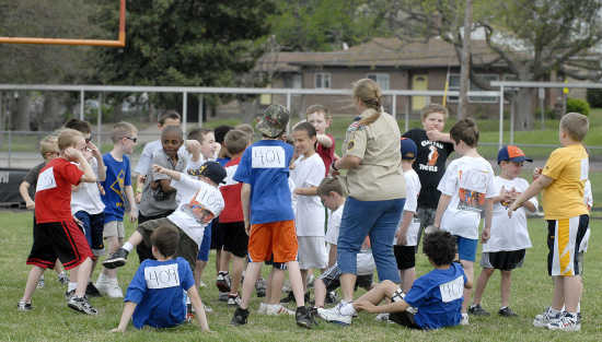 during the Cub Scout track